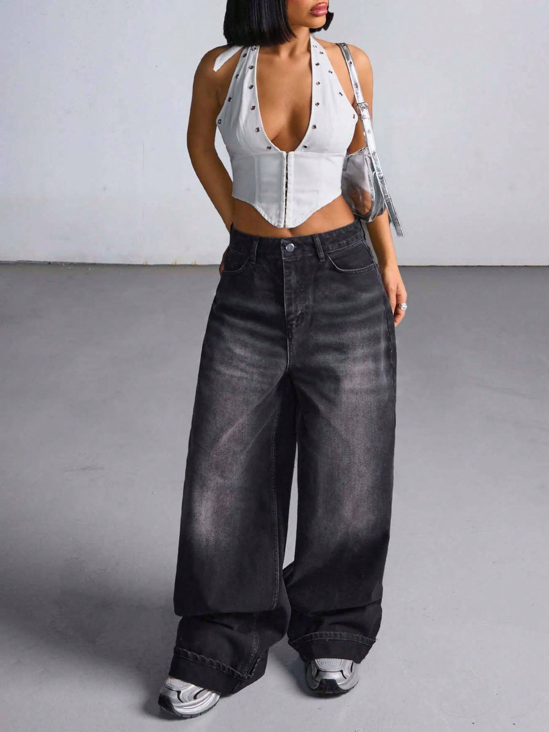Jeans SHEIN, gri