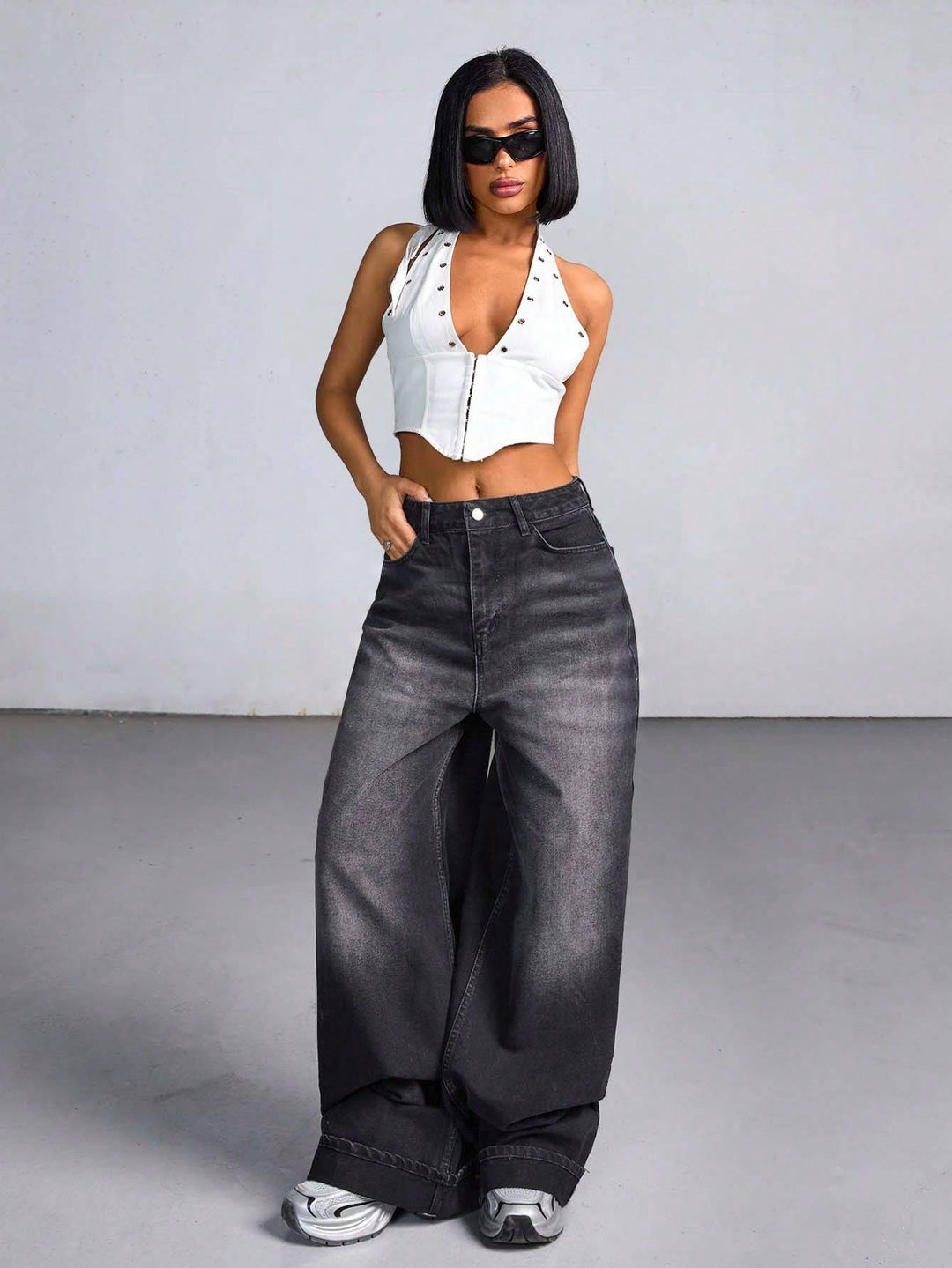 Jeans SHEIN, gri