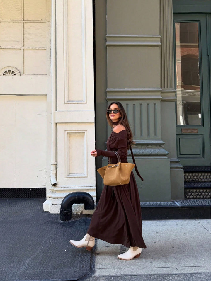 Rochie maxi SHEIN, maro