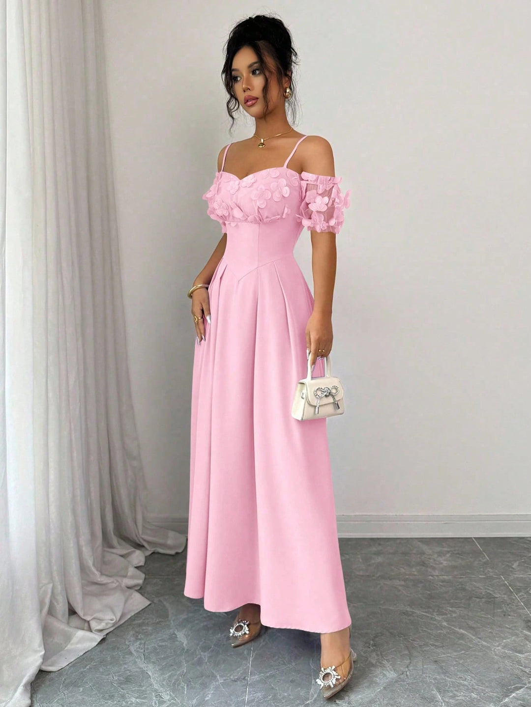 Rochie maxi SHEIN, roz
