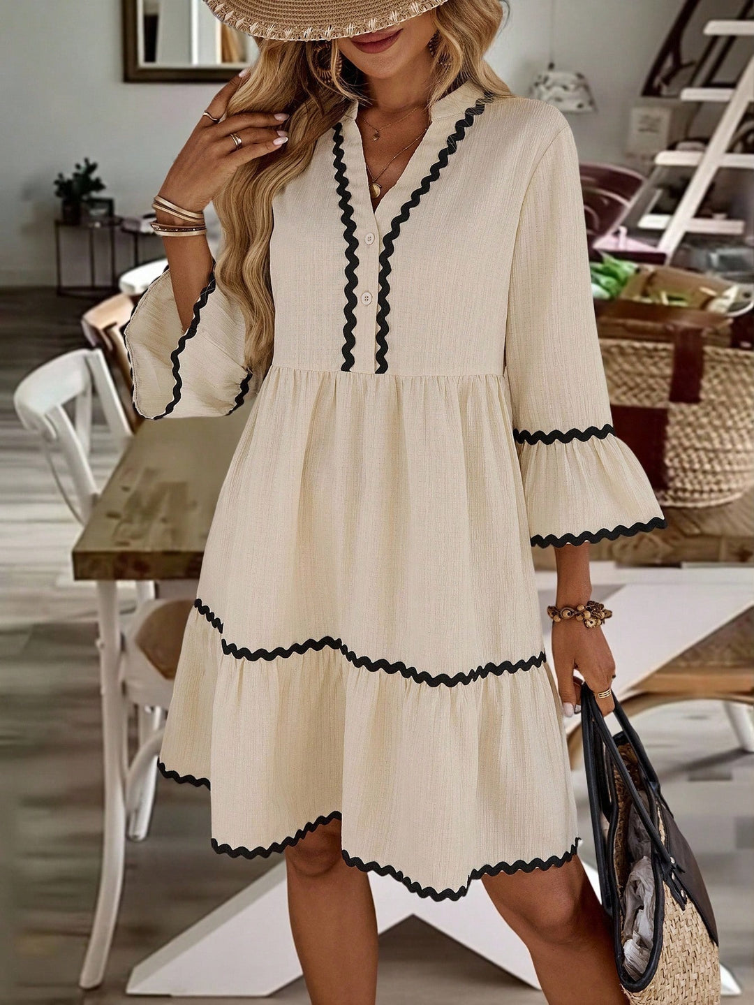 Rochie scurtă SHEIN, kaki