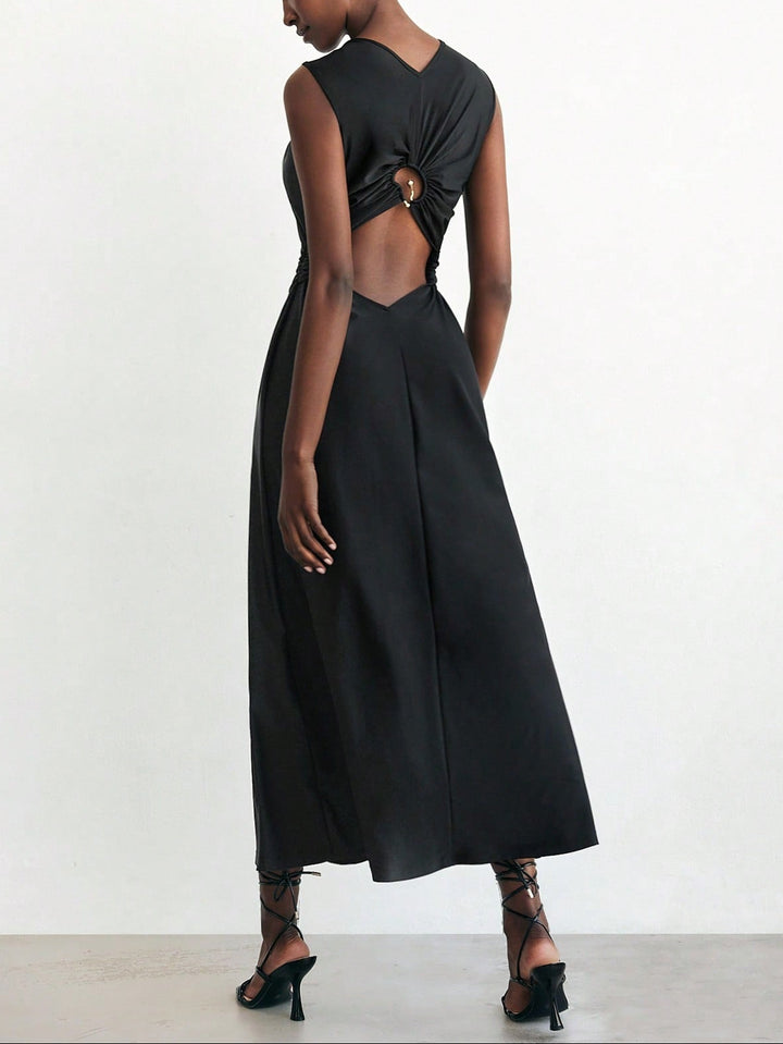 SHEIN maxi ruha, fekete