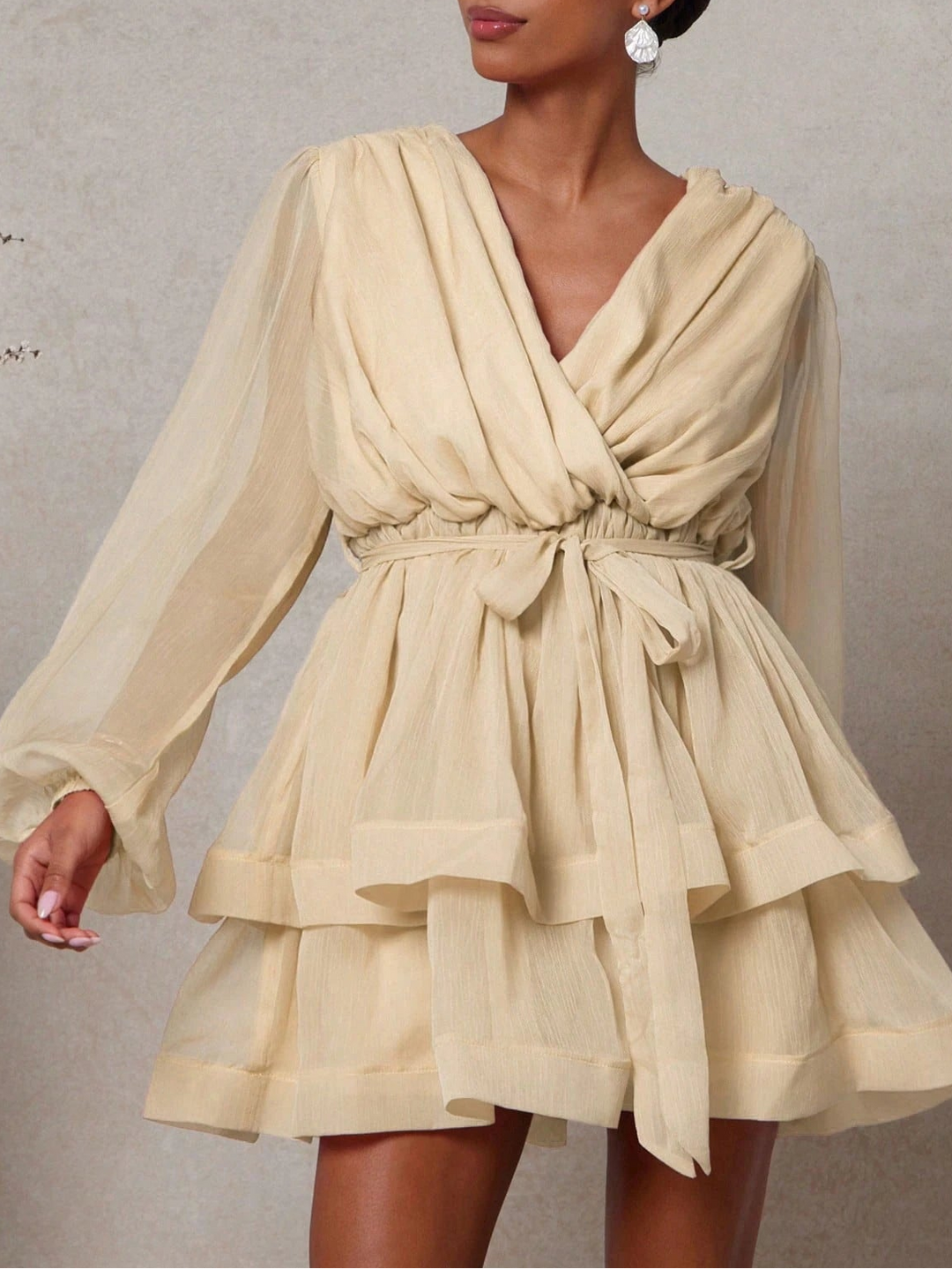 Rochie mini  SHEIN, crem