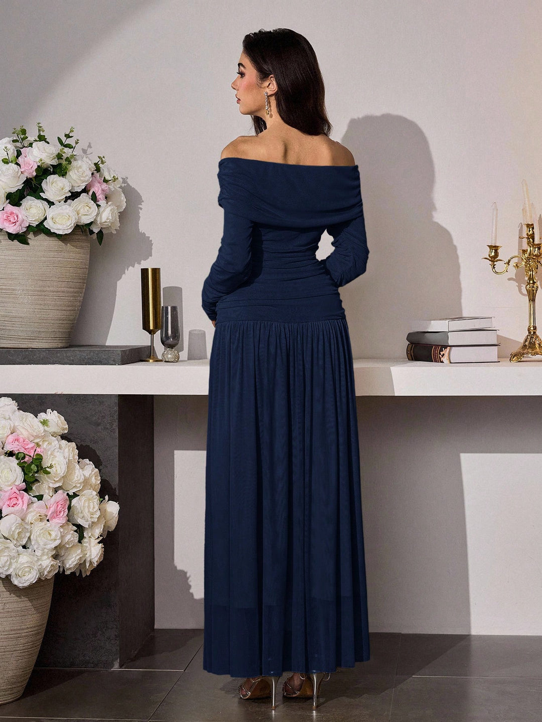 Rochie maxi SHEIN, albastru