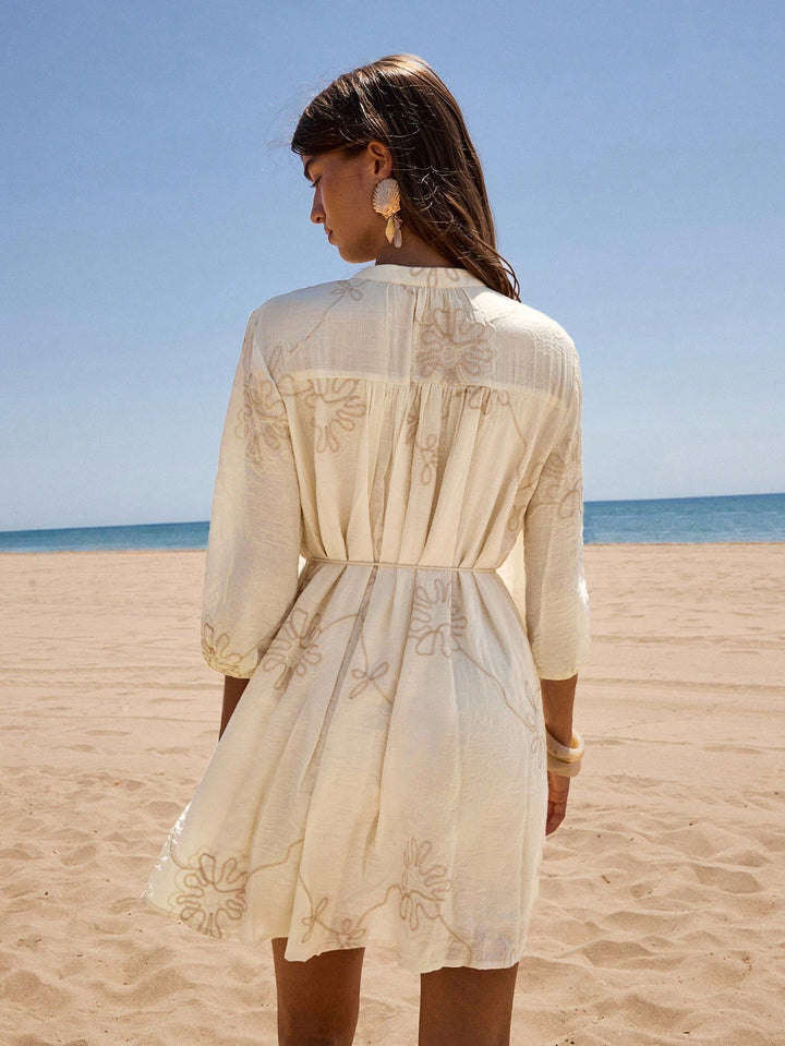 Rochie scurtă SHEIN, bej