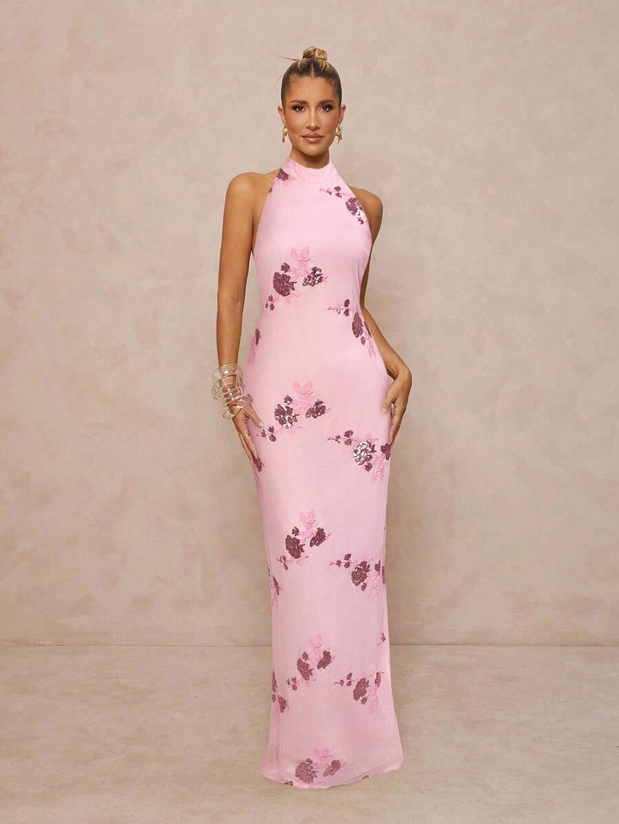 Rochie maxi SHEIN, roz