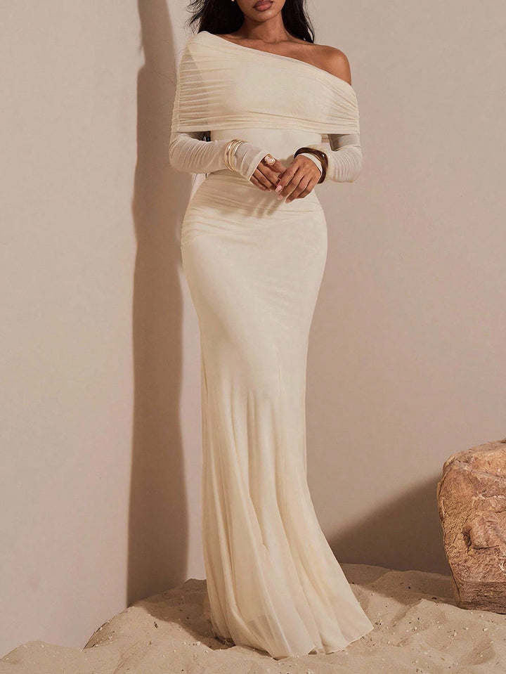 Rochie maxi SHEIN, bej