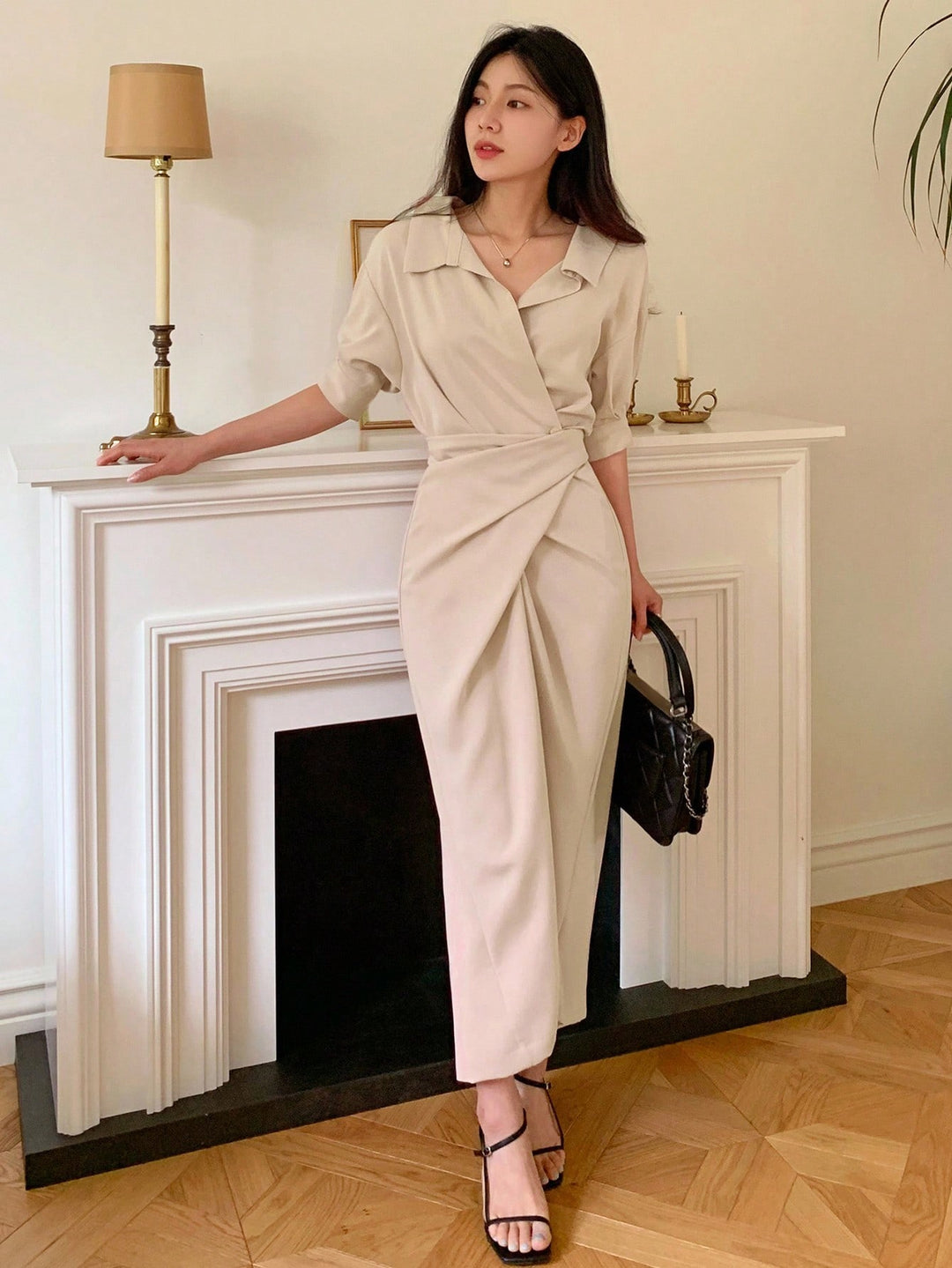 Rochie midi SHEIN, roz