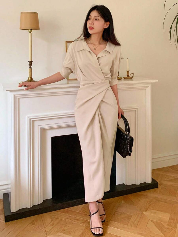 Rochie maxi SHEIN, bej