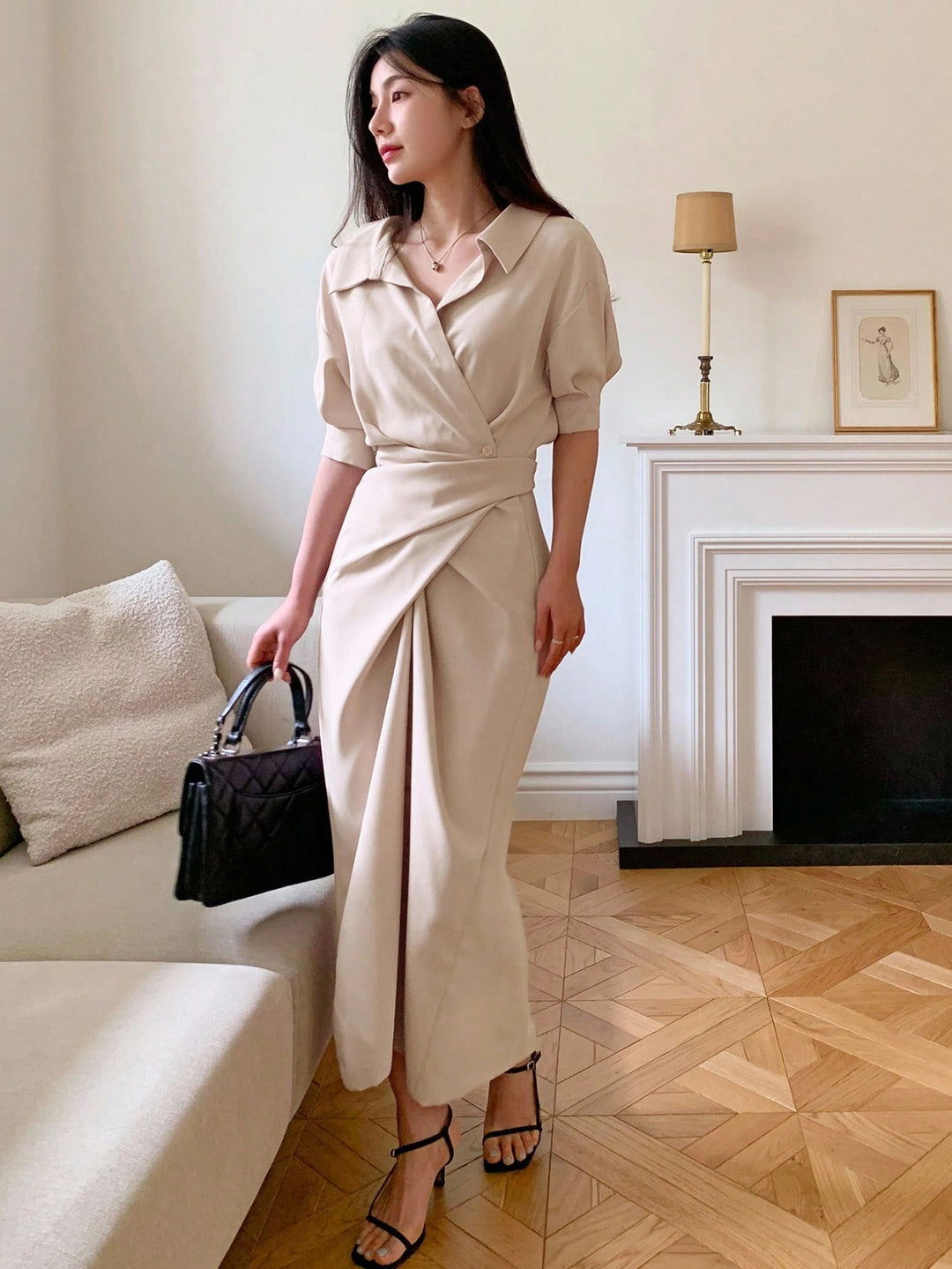 Rochie midi SHEIN, roz