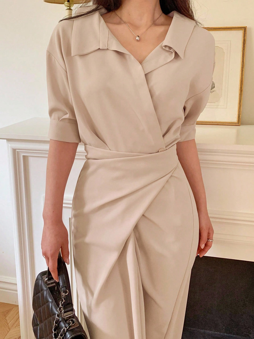 Rochie midi SHEIN, roz