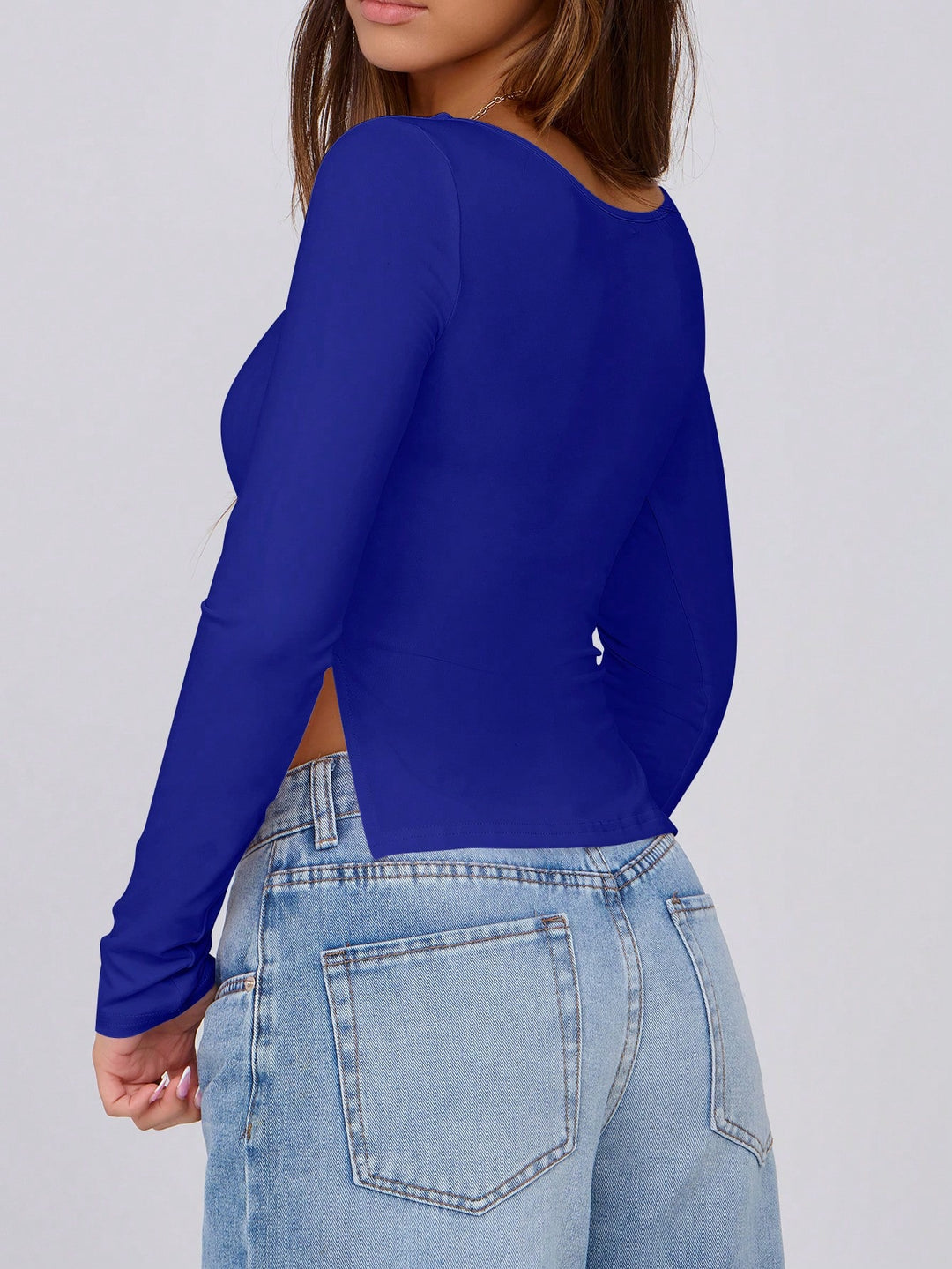 Shein blúz, kék
