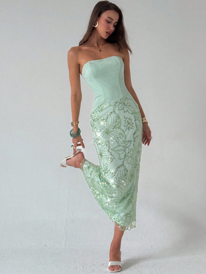 Rochie maxi SHEIN, verde