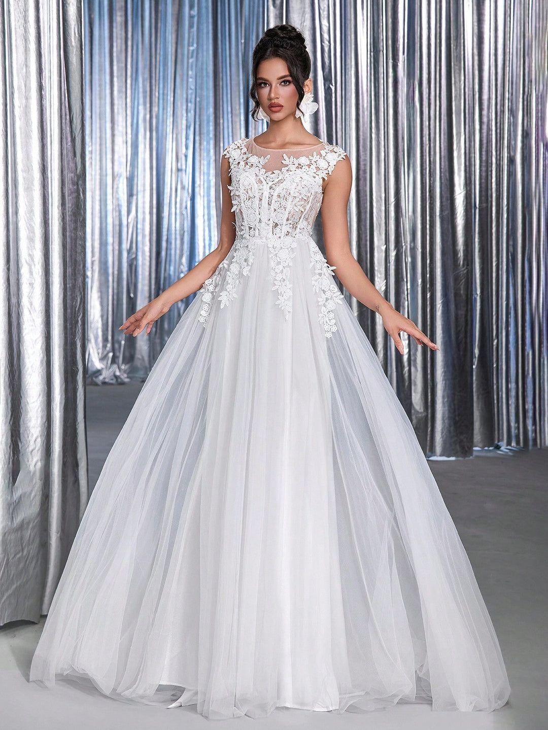 Rochie de ocazie și bridal SHEIN, alb