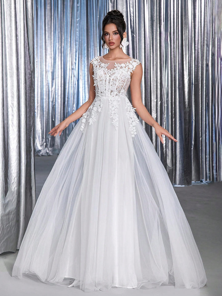 Rochie de ocazie și bridal SHEIN, alb