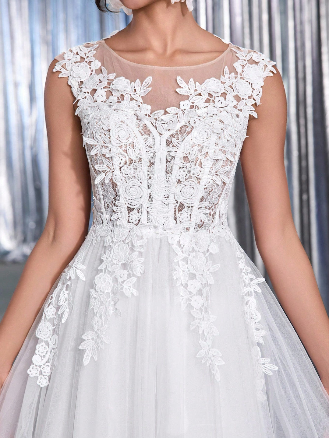Rochie de ocazie și bridal SHEIN, alb