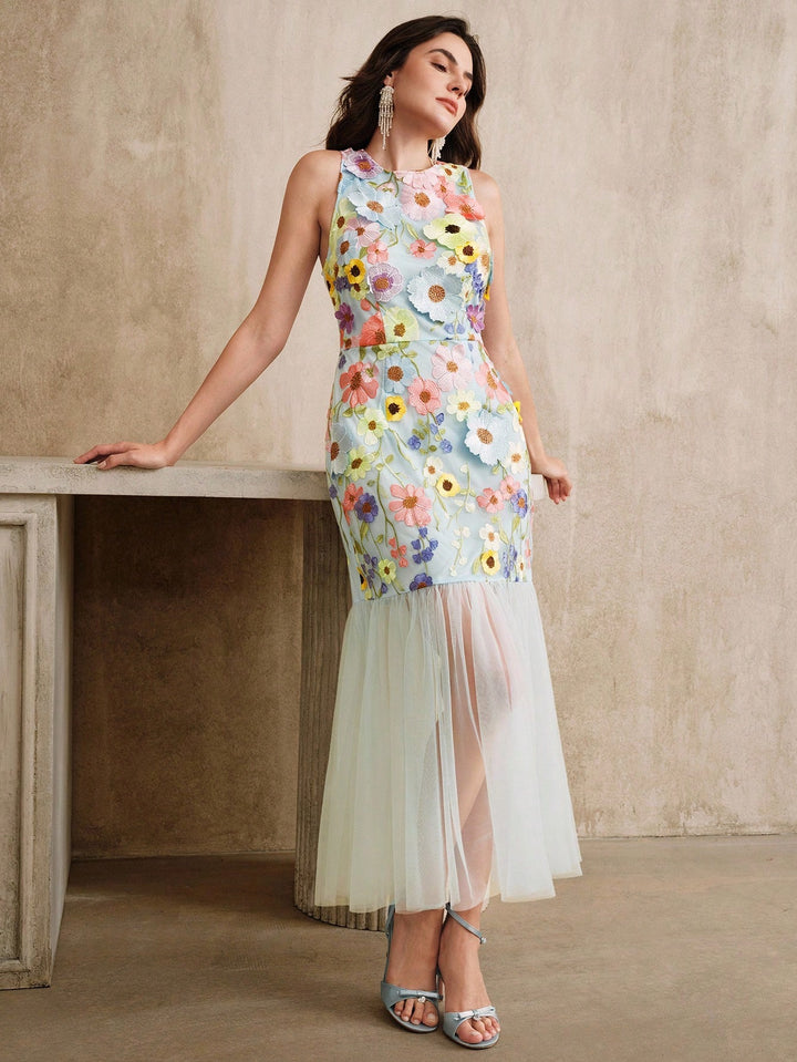 Rochie maxi SHEIN, albastru