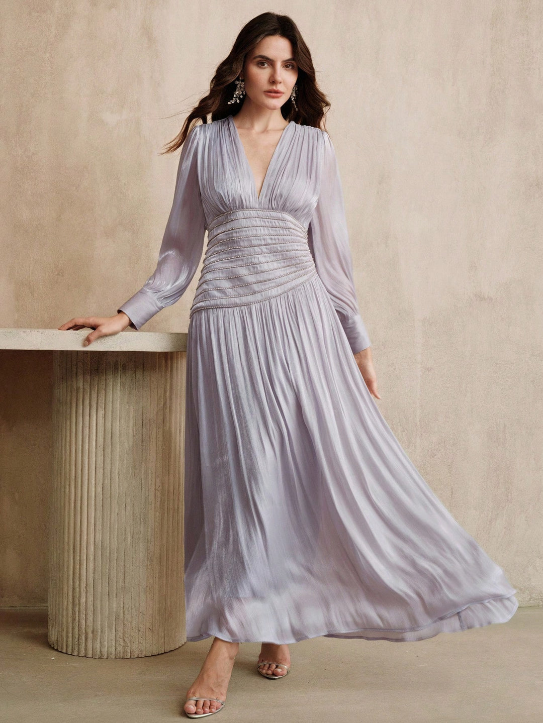 Rochie maxi SHEIN, gri