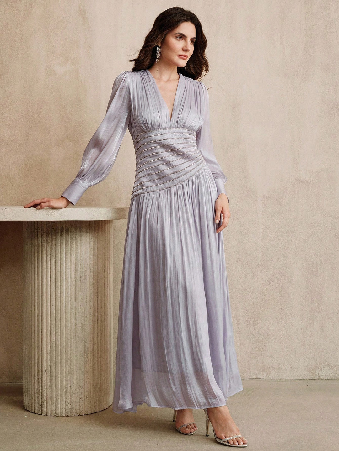 Rochie maxi SHEIN, gri