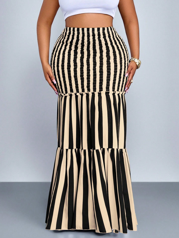 Shein Curve+ maxi szoknya, színes