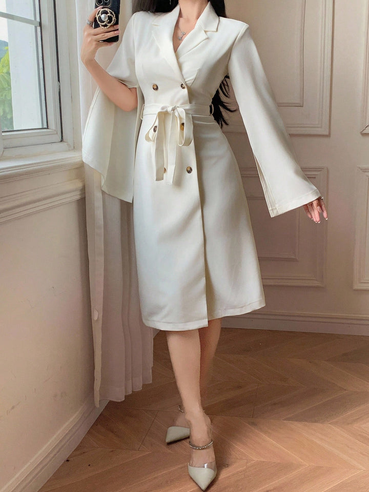 Rochie midi SHEIN, bej