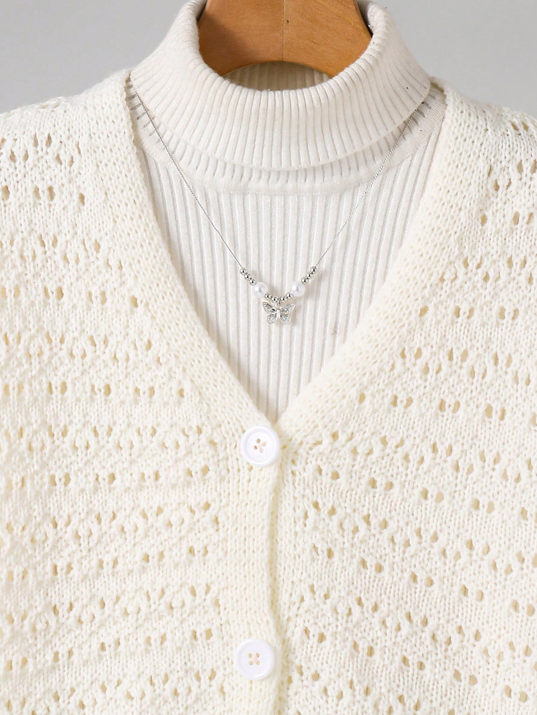 Cardigan SHEIN, crem