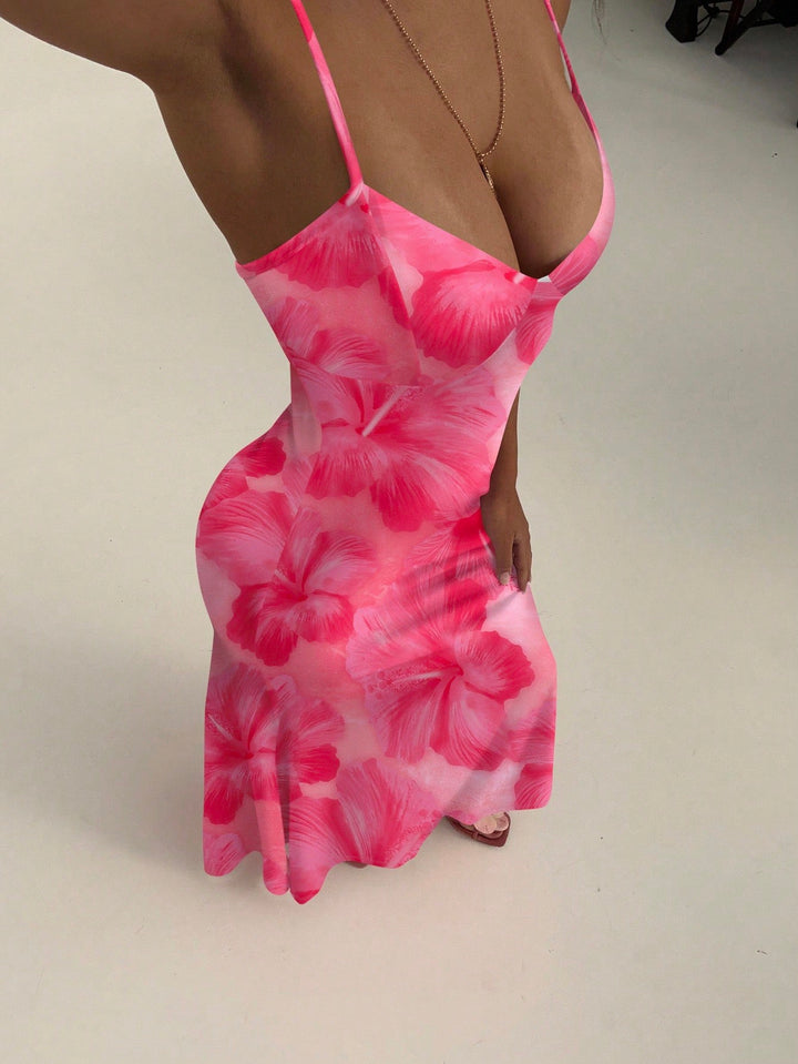 Rochie maxi SHEIN, roz