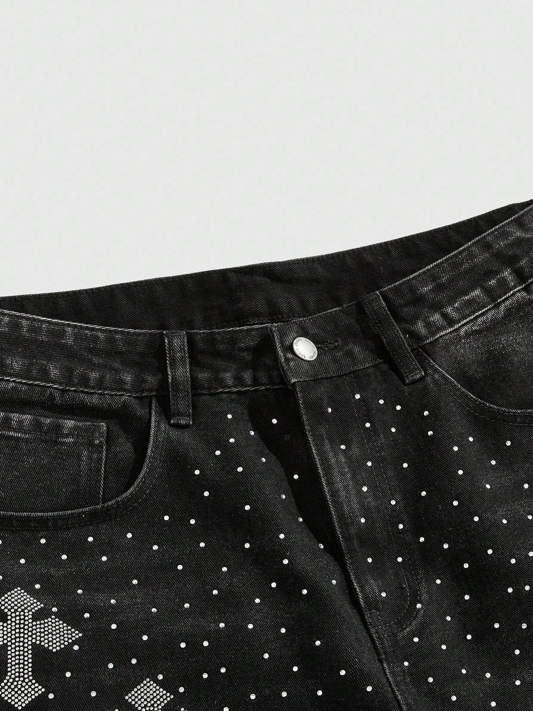 Pantaloni scurți de blugi SHEIN, negru