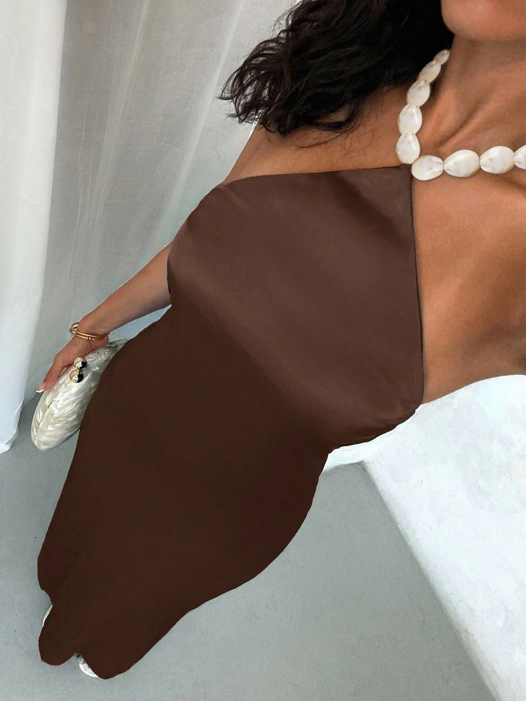 Rochie maxi SHEIN, maro