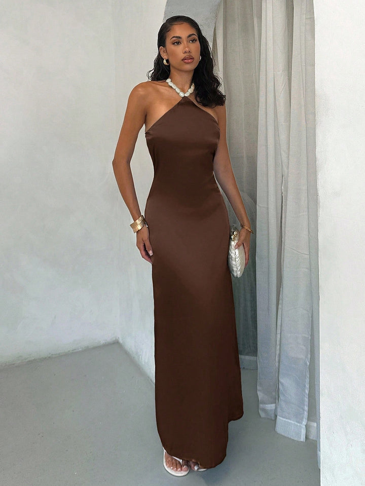 Rochie maxi SHEIN, maro
