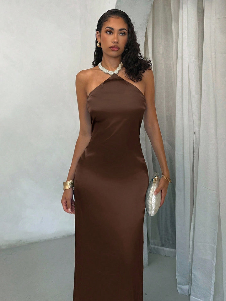 Rochie maxi SHEIN, maro