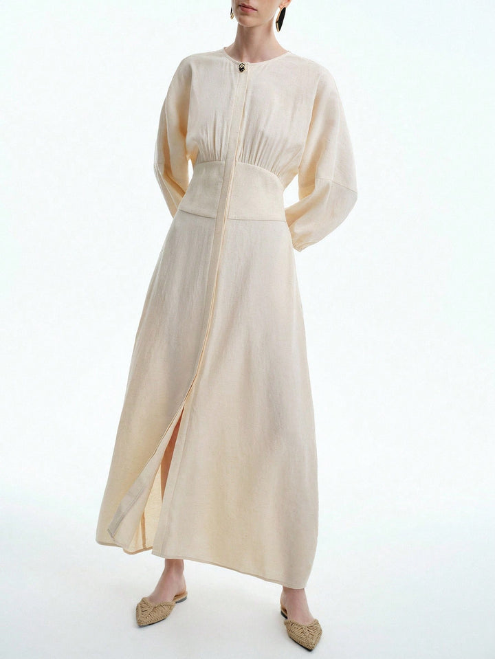 Rochie maxi SHEIN, crem