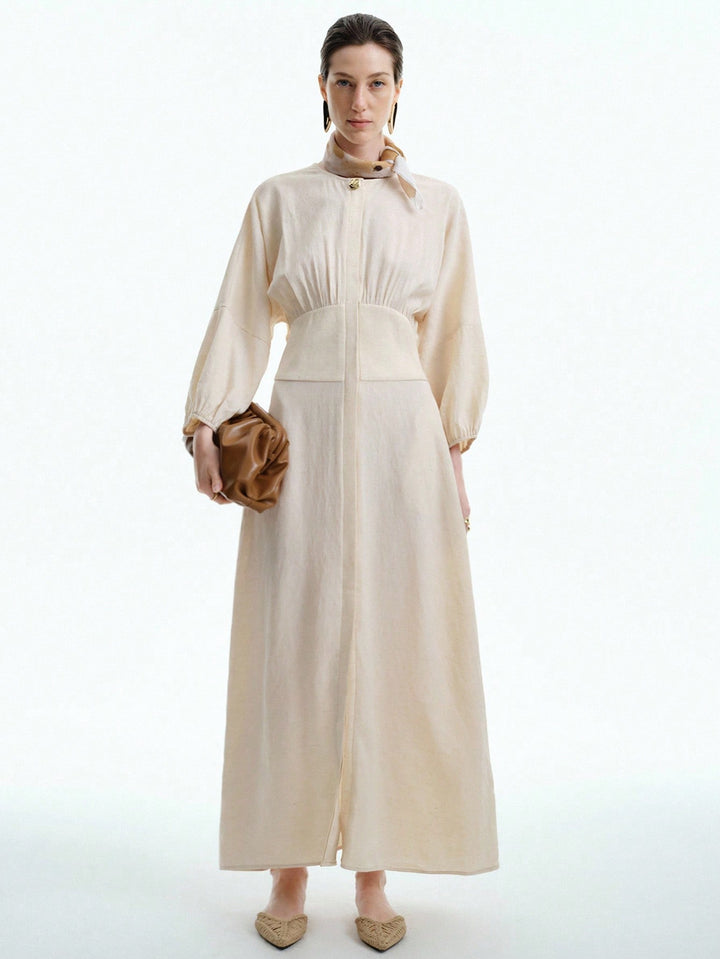 Rochie maxi SHEIN, crem
