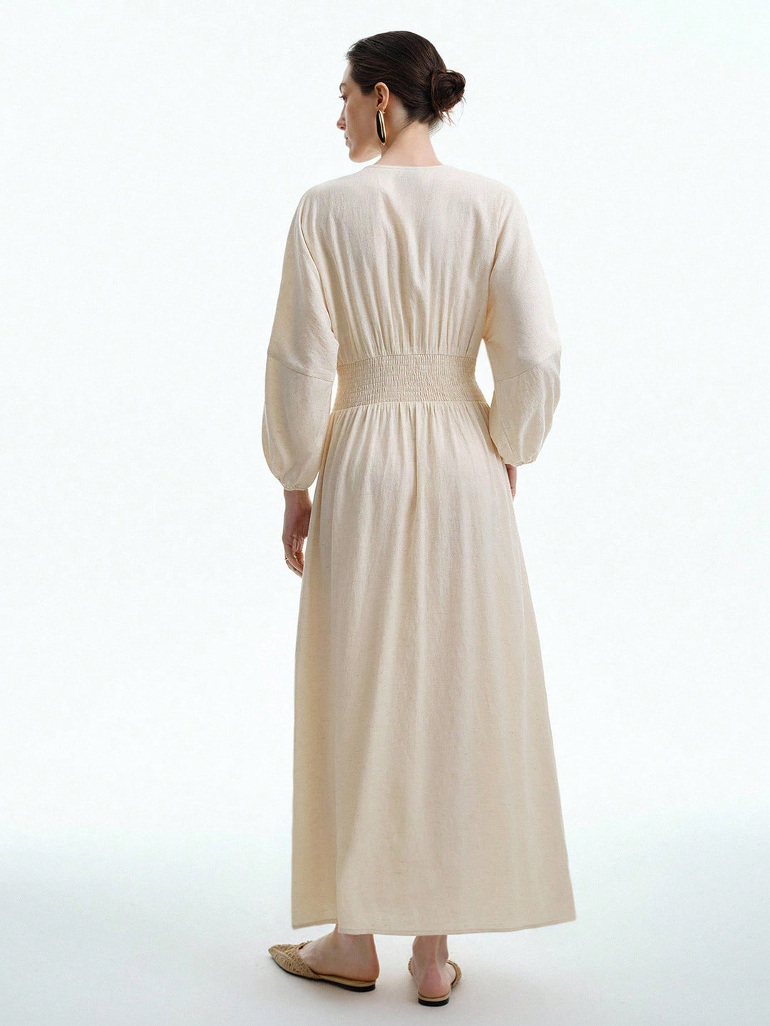 Rochie maxi SHEIN, crem