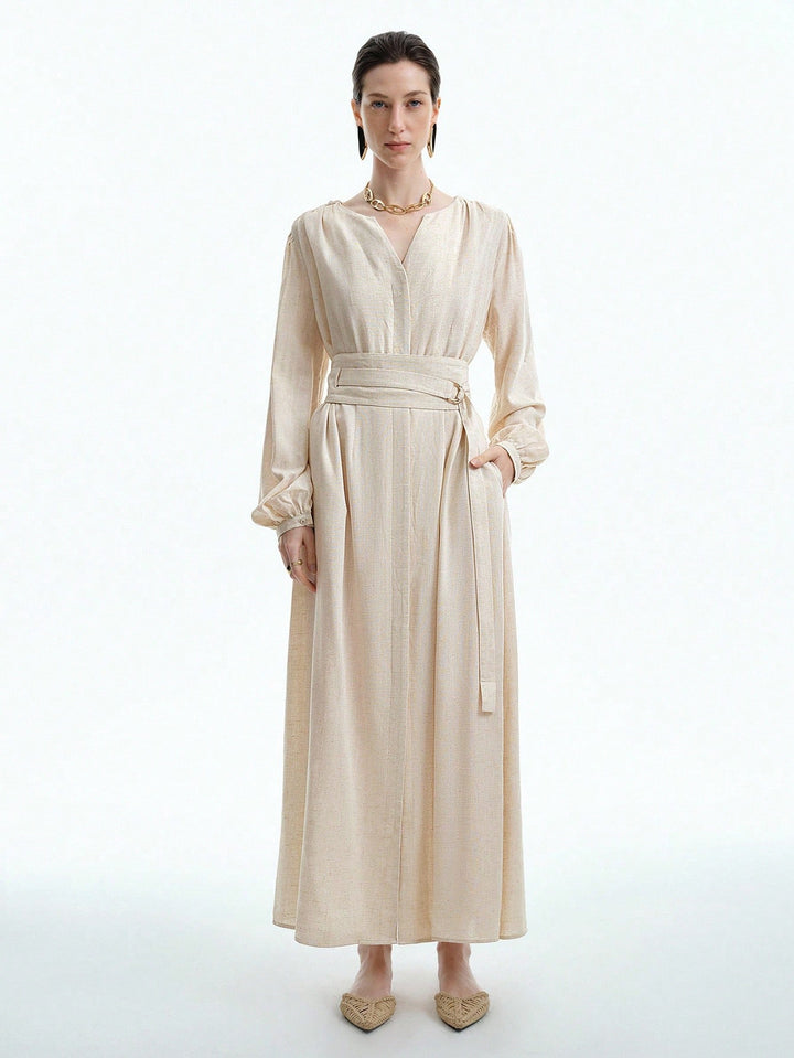 Rochie maxi SHEIN, bej