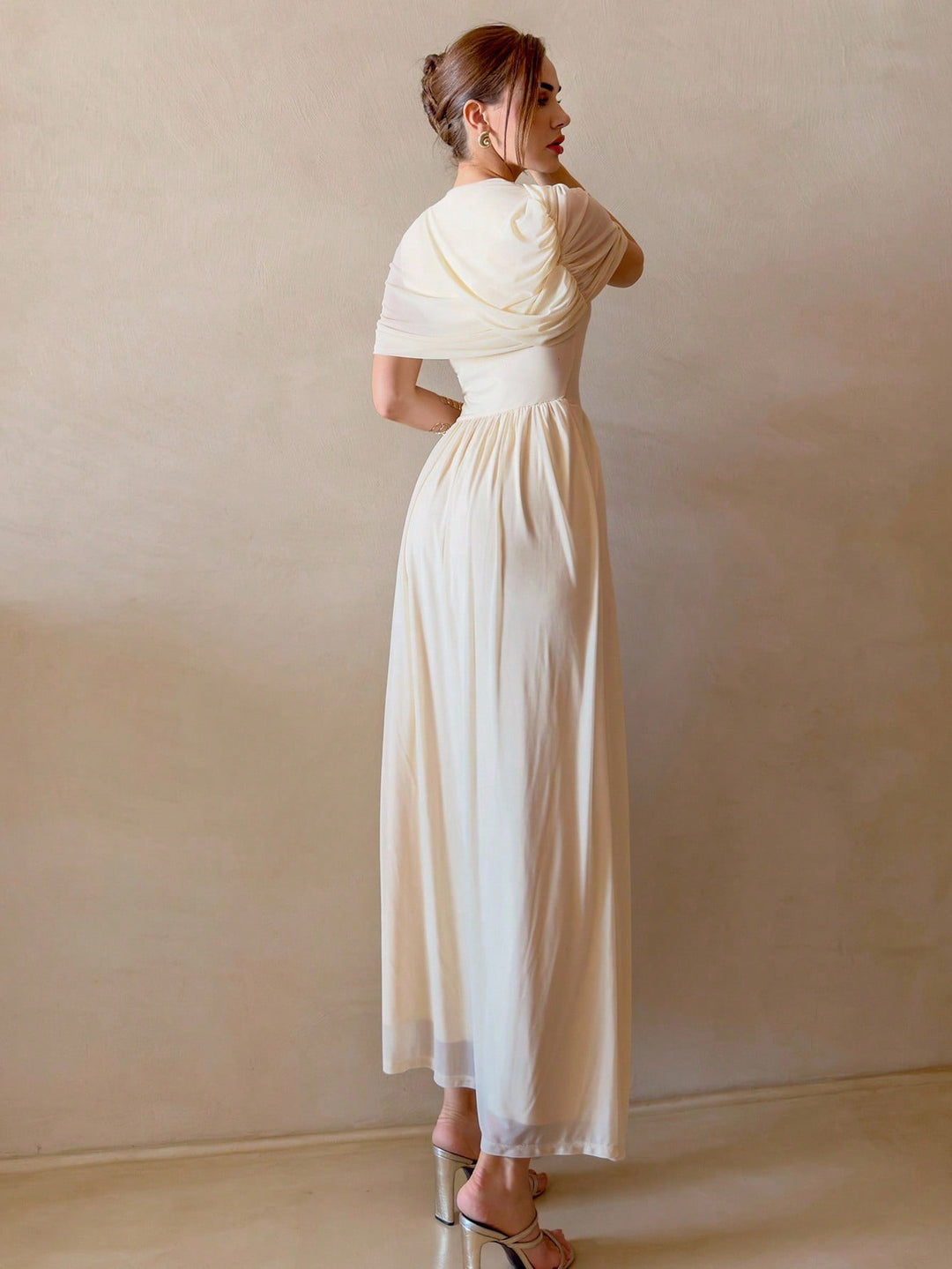 Rochie maxi SHEIN, bej