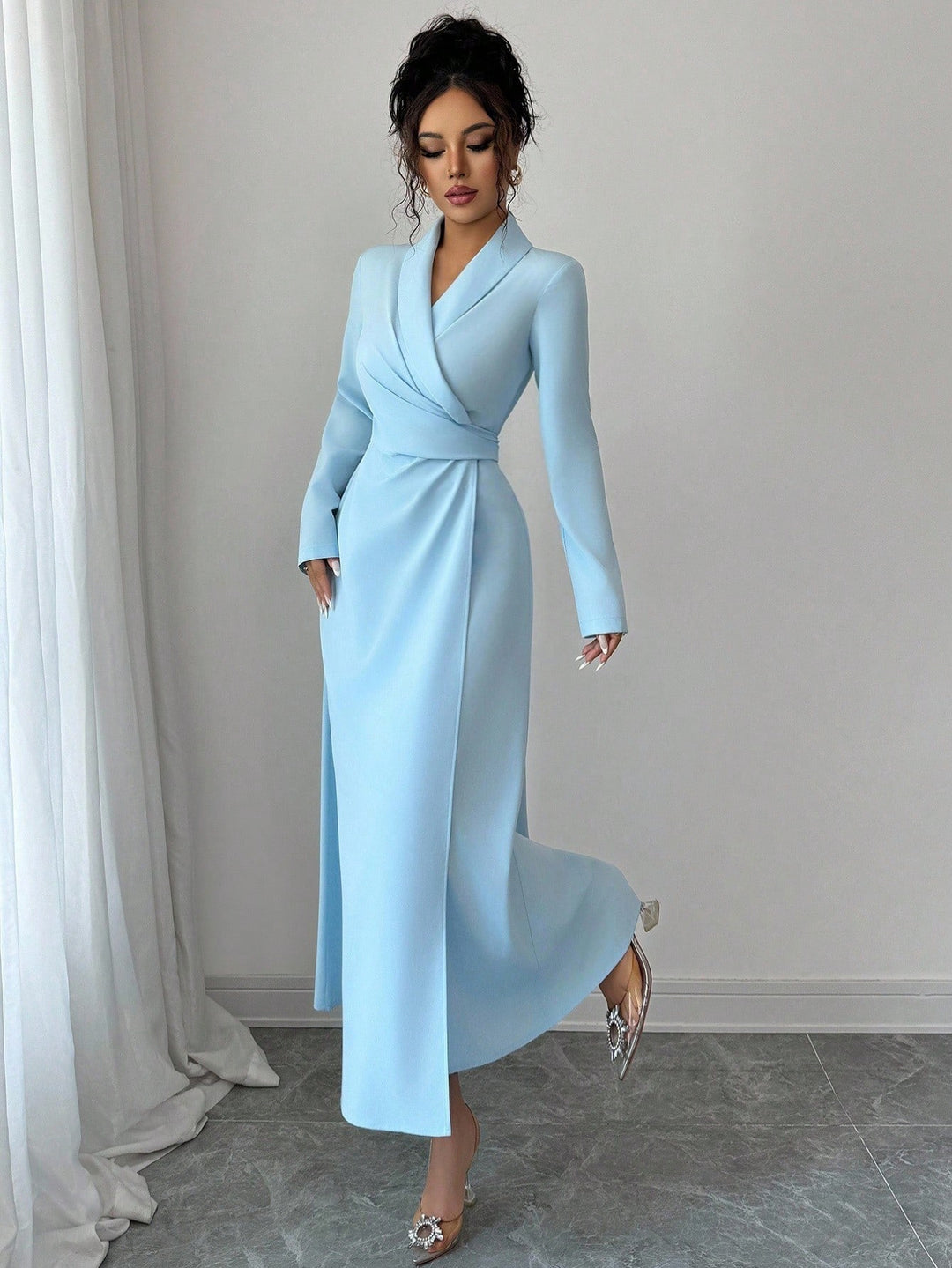 SHEIN maxi ruha, kék