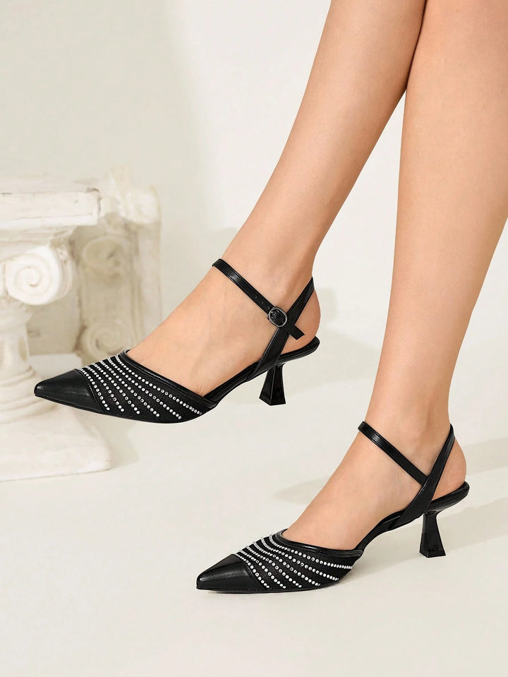 Pantofi cu toc SHEIN, negru