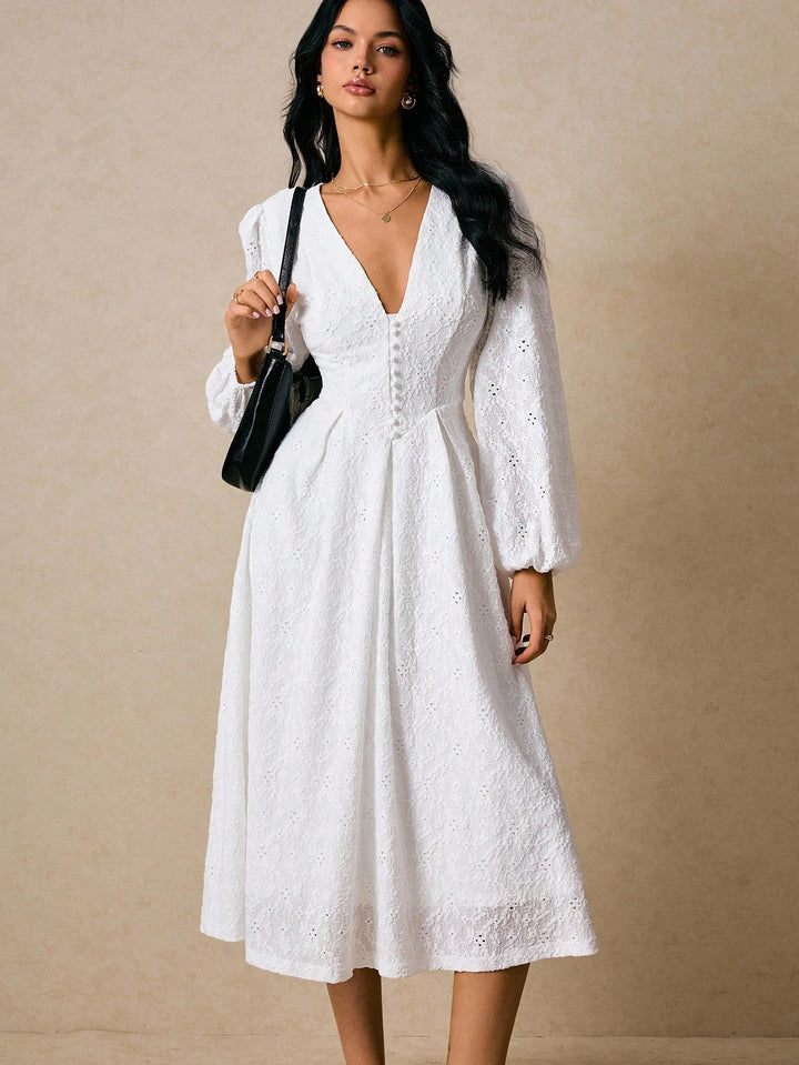 Rochie midi SHEIN, alb