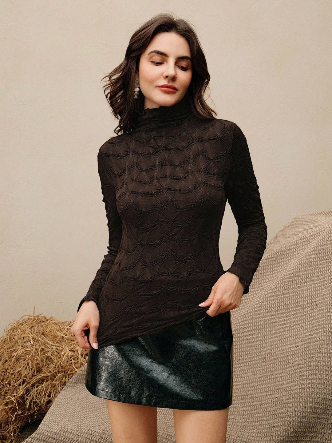 Bluză SHEIN, maro