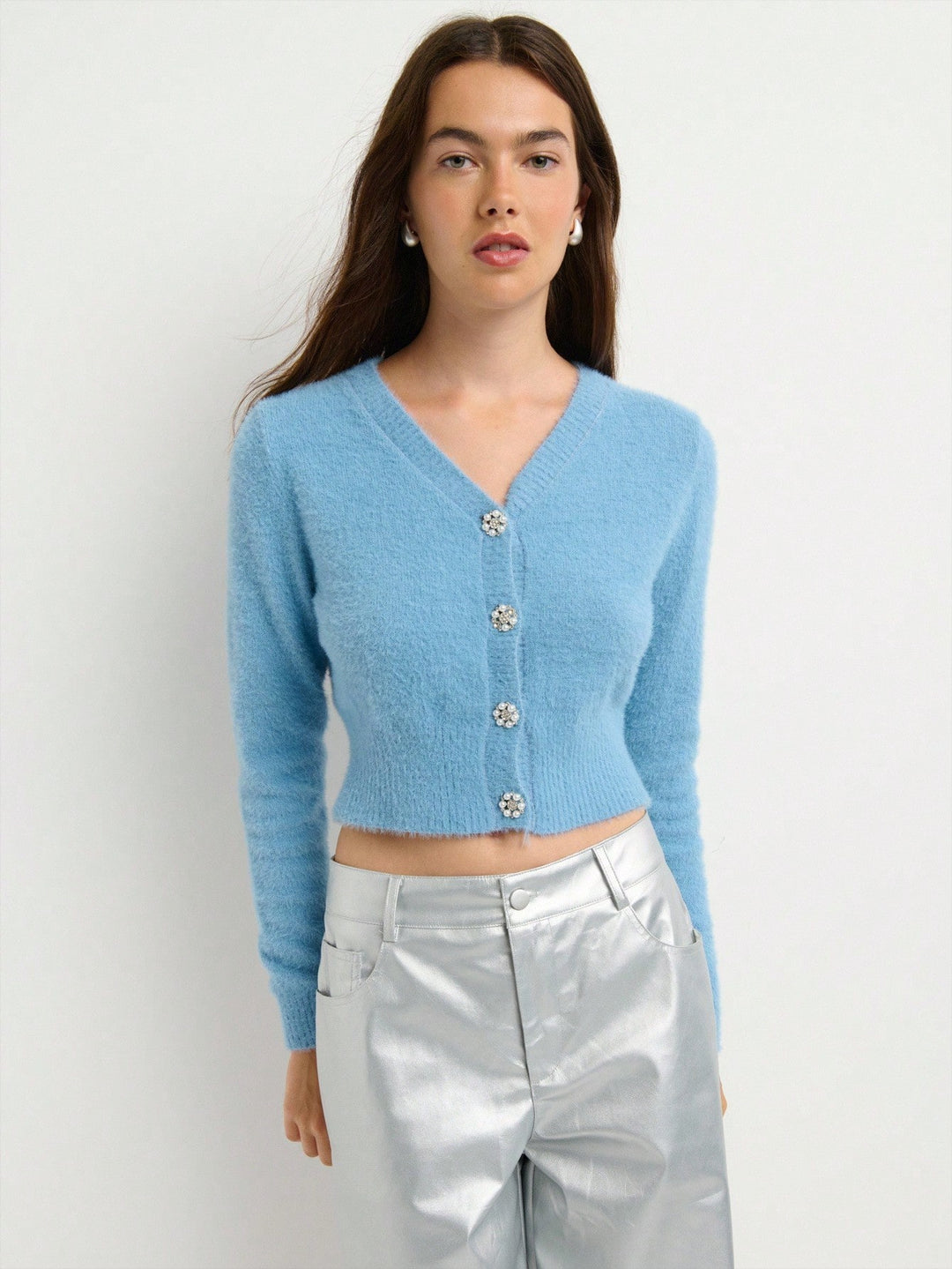 Cardigan SHEIN, albastru