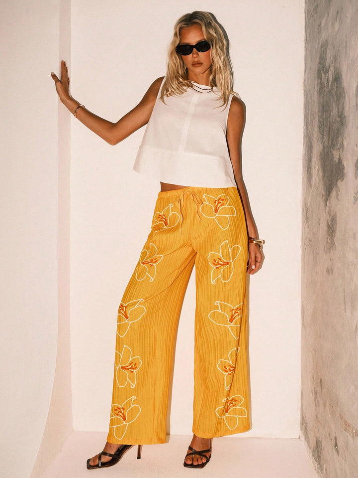 Pantaloni SHEIN, galben