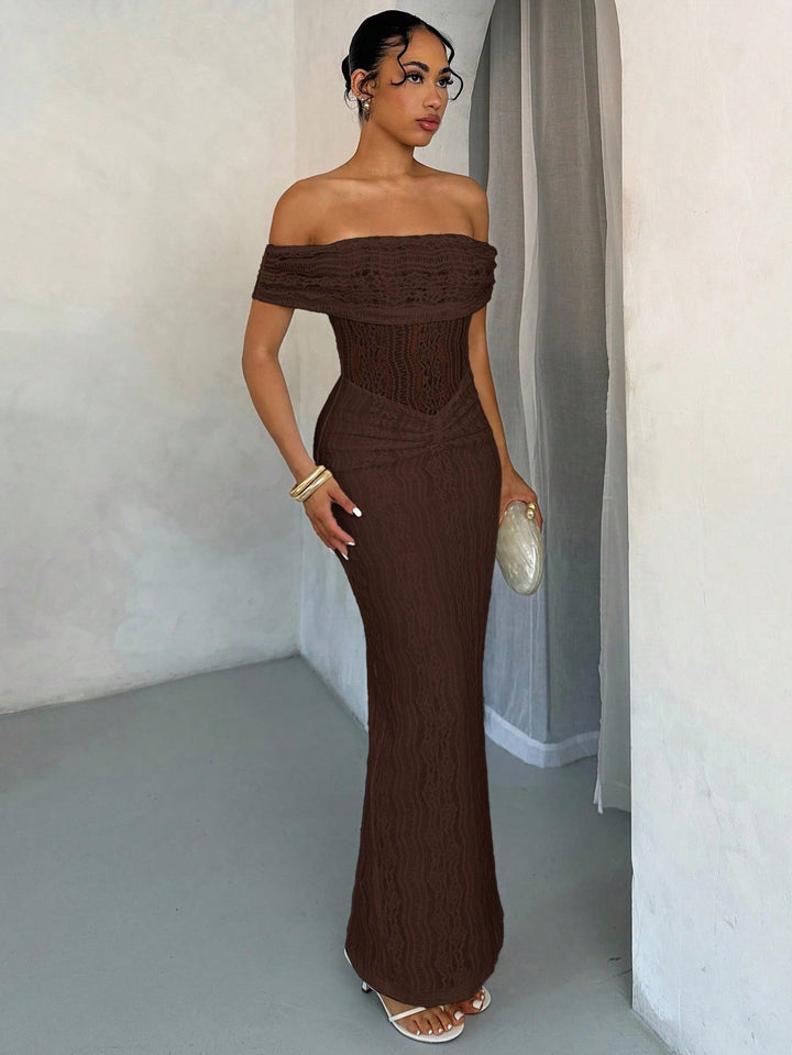Rochie maxi SHEIN, maro