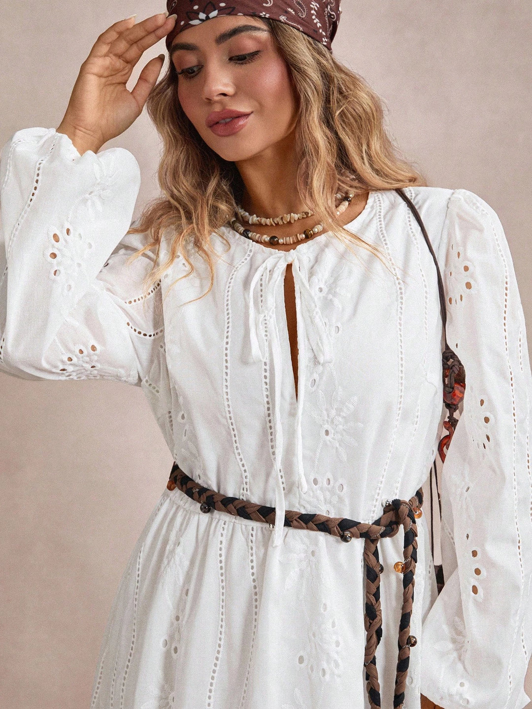 Rochie maxi SHEIN, alb