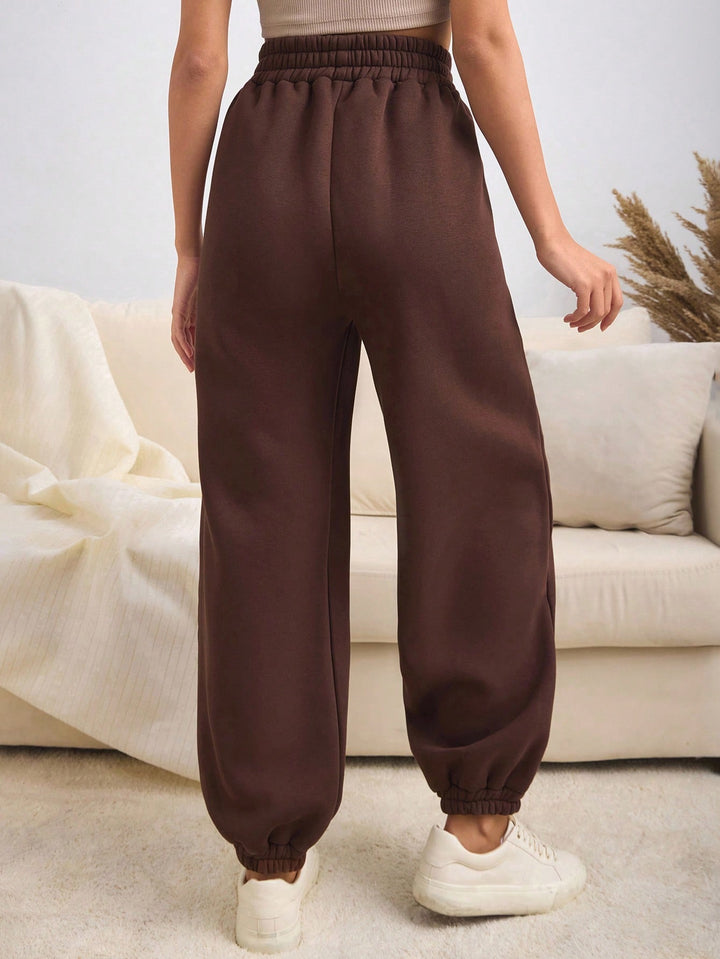 Pantaloni SHEIN, maro