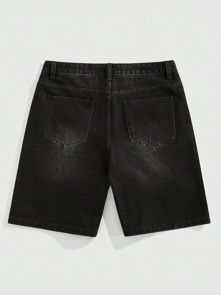 Pantaloni scurți de blugi SHEIN, negru