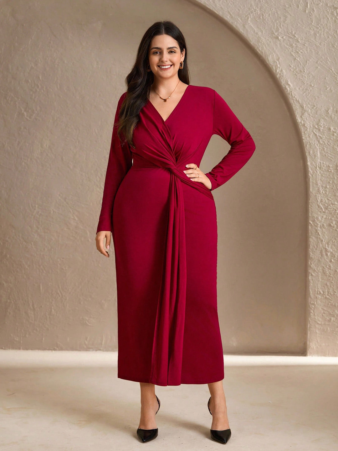 Rochie maxi SHEIN, vișiniu