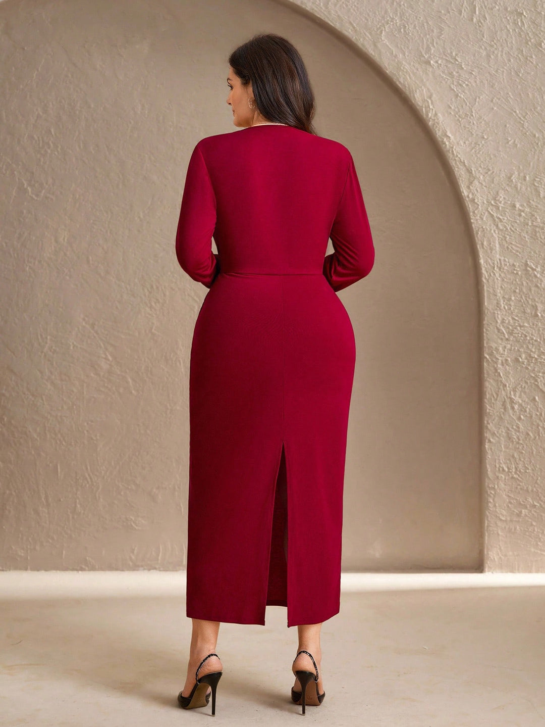Rochie maxi SHEIN, vișiniu