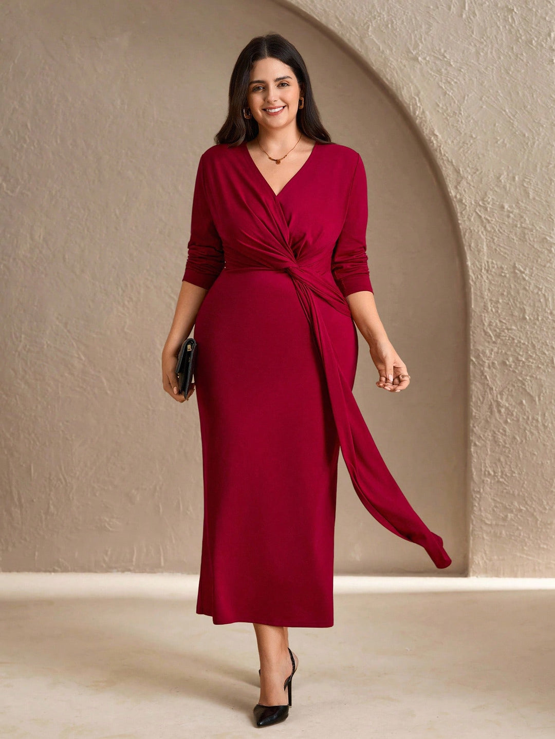 Rochie maxi SHEIN, vișiniu