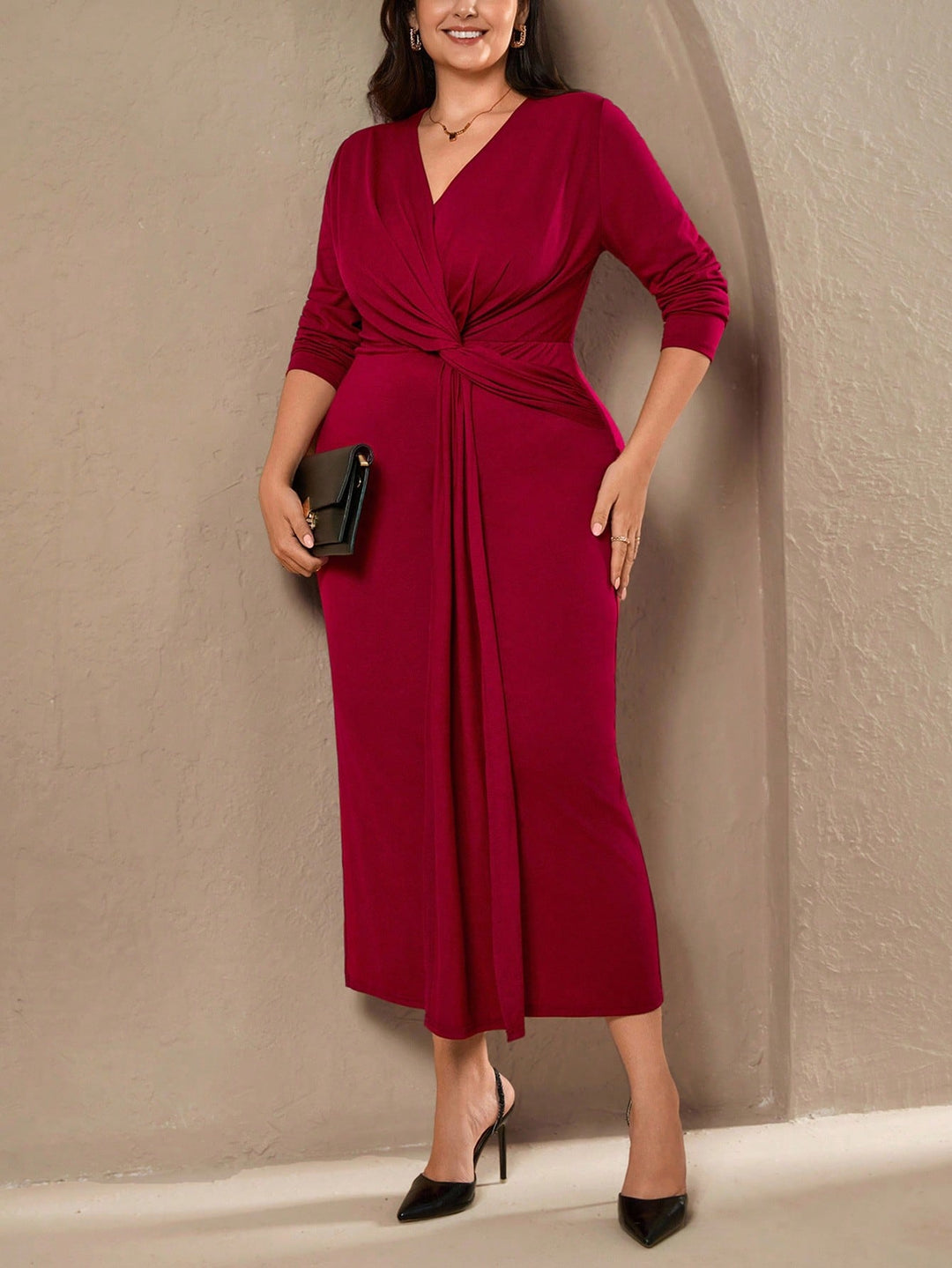 Rochie maxi SHEIN, vișiniu